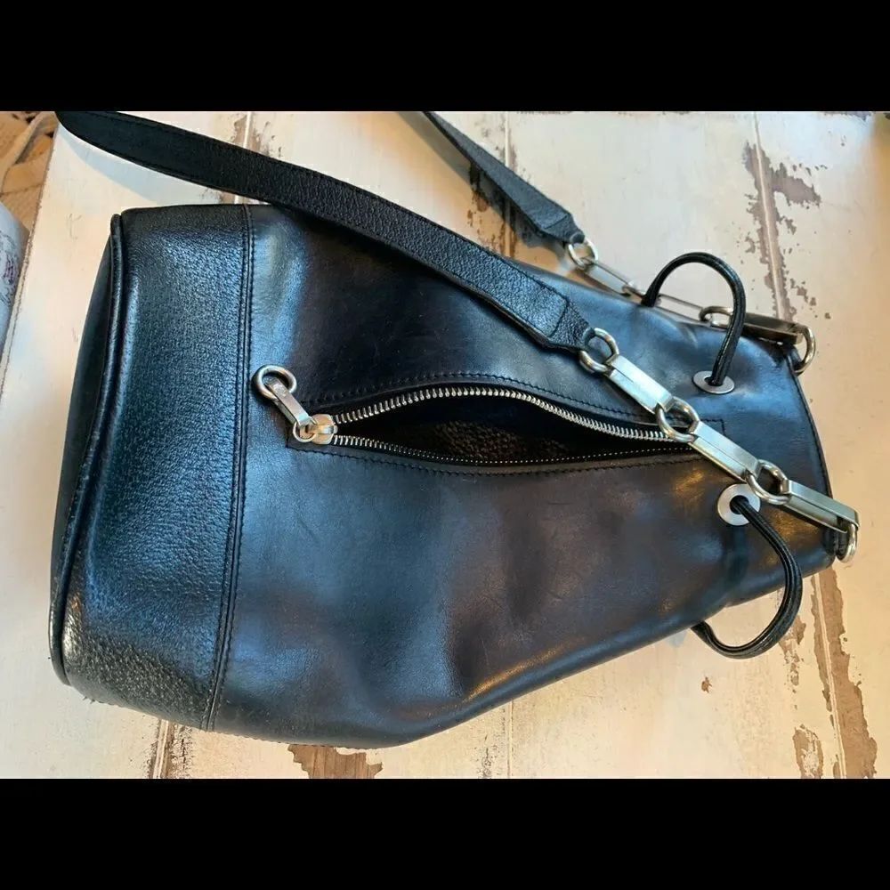 Vintage Mark Cross New York Black leather Crossbody purse - Picture 7 of 14